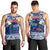 (Custom Personalised) Samoa Men Tank Top Samoan Plumeria Flowers Mix Polynesian Pattern LT14 Blue - Polynesian Pride