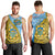 Tuvalu 1978 Men Tank Top Happy 44th Independence Anniversary Polynesian Pattern LT14 Yellow - Polynesian Pride