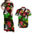 Matching Couple Hawaiian Outfits Hibiscus Flower Palm Tree Dress And Shirt Hawaii Summer Hula Girl No.1 LT6 - Polynesian Pride