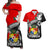 Tonga Hook Tattoo Matching Dress and Hawaiian Shirt Black LT6 Red - Polynesian Pride