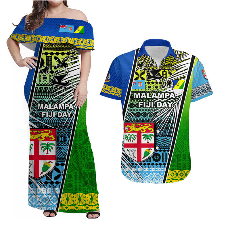 Vanuatu Malampa Fiji Day Matching Hawaiian Shirt and Dress 2022 LT6 Blue - Polynesian Pride