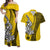 Hawaiian Shark Polynesian Matching Dress and Hawaiian Shirt Vibe Yellow Style LT6 Yellow - Polynesian Pride