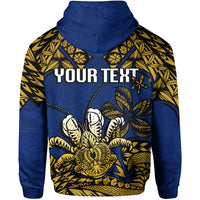 Custom Niue Uga Hoodie Tribal Patterns Blue Style LT6 - Polynesian Pride