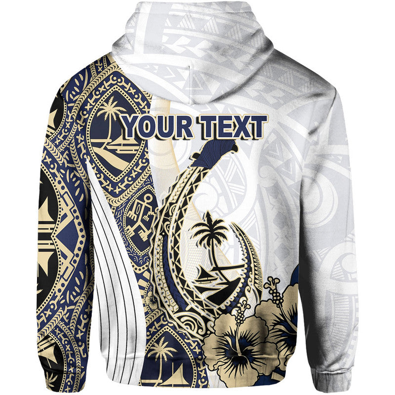 Custom Guam Fish Hook Hoodie - White Style LT6 - Polynesian Pride