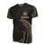 Samoa Polynesian All Over T Shirt Gold Tribal Wave Unisex Black - Polynesian Pride