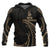 New Caledonia Polynesian Hoodie Gold Tribal Wave Unisex Black - Polynesian Pride