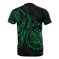 Hawaii All Over T Shirt Polynesian Green Turtle Tribal - Polynesian Pride