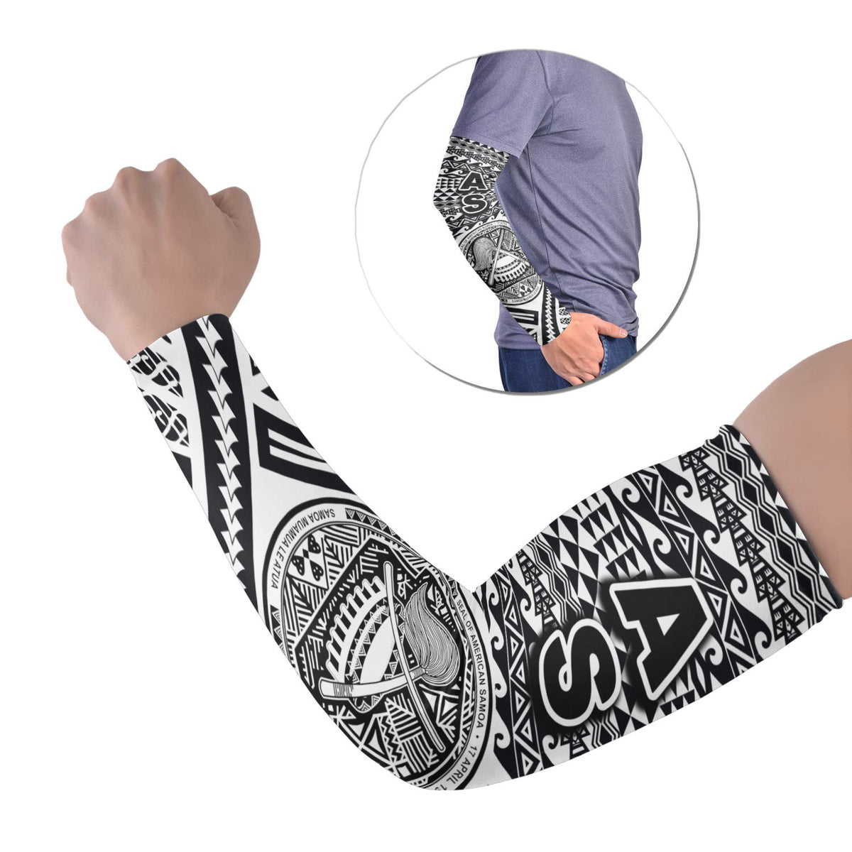 American Samoa Arm Sleeve - Polynesian Style (Set of Two