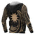 Nauru Polynesian Zip up Hoodie Gold Tribal Wave - Polynesian Pride