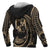 Tonga Polynesian All Over Zip up Hoodie Gold Tribal Wave - Polynesian Pride