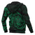 Polynesian Hawaii All Over Zip up Hoodie Green Turtle Tribal - Polynesian Pride