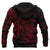 American Samoa Polynesian All Over Zip up Hoodie Red Turtle Tribal - Polynesian Pride