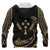 Kosrae Micronesia All Over Zip up Hoodie Gold Tribal Wave - Polynesian Pride