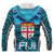 Fiji Polynesian Zip up Hoodie Flag With Pattern - Polynesian Pride