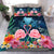 Kanaka Flamingo Couple Rose Hibiscus Plumeria Bedding Set - Love Universe - AH Galaxy - Polynesian Pride