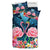 Kanaka Flamingo Couple Rose Hibiscus Plumeria Bedding Set - Love Universe - AH - Polynesian Pride