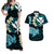 Polynesian Hawaiian Kanaka Maoli Matching Dress and Hawaiian Shirt No.6 LT6 Blue - Polynesian Pride