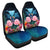 Kanaka Flamingo Couple Rose Hibiscus Plumeria Car Seat Cover - Love Universe - AH Universal Fit Black - Polynesian Pride