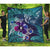 Hawaii Dophin Flowers And Palms Retro Premium Quilt - AH - Polynesian Pride