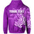 Custom Hammerhead shark Zip Hoodie Polynesian Purple Style LT6 - Polynesian Pride