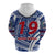 Custom Manu Samoa Hoodie Samoa Simple Rugby Custom Text and Number (Zip) - Polynesian Pride