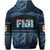 Fiji Rugby Polynesian Patterns Zip Hoodie Blue - Polynesian Pride