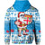 Fiji Christmas Zip Hoodie Cool Santa Claus LT6 - Polynesian Pride