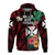 Wallis and Futuna Rugby Hoodie Hibiscus (Zip) Unisex Red - Polynesian Pride