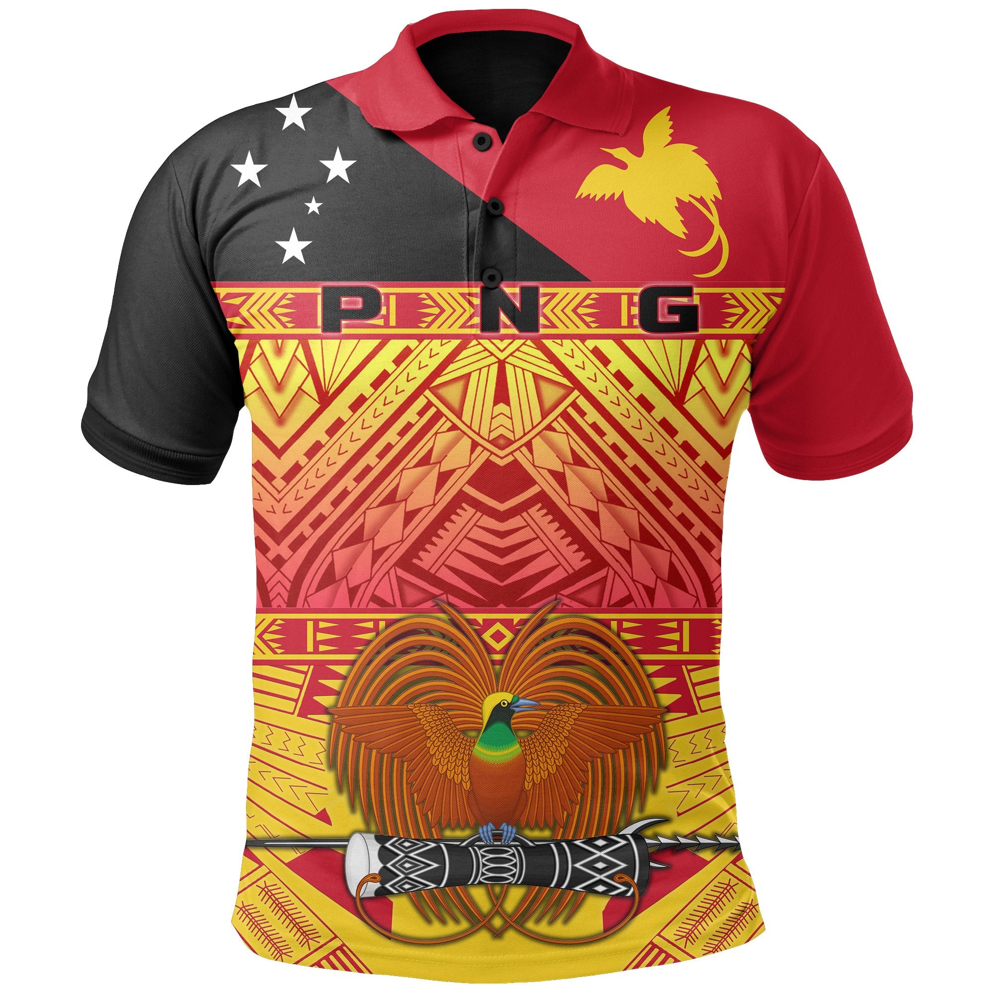 Papua New Guinea Polo Shirt - Pride Polynesian