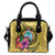 Guam Polynesian Shoulder Handbag - Floral With Seal Gold One Size Yellow - Polynesian Pride