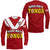 Mate Ma'a Tonga Rugby Long Sleeve Shirt Tongan Kupesi Red Style LT9 Unisex Red - Polynesian Pride