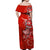 Samoa Off Shoulder Long Dress Be Unique Red LT13 - Polynesian Pride