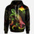 Papua New Guinea Polynesian Hoodie Turtle With Blooming Hibiscus Reggae Unisex Reggae - Polynesian Pride