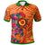 Polynesian Polo Shirt Vanuatu Symbols With Hibiscus Ver02 Unisex Red - Polynesian Pride