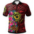 Custom Polynesian Polo Shirt Vanuatu Symbols With Hibiscus Ver03 Unisex Red - Polynesian Pride