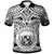 Polynesian Hawaii Polo Hawaii Coat Of Arm and Polynesian Patterns Unisex White - Polynesian Pride