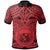 Polynesian Hawaii Polo Hawaii Coat Of Arm and Polynesian Patterns Unisex Red - Polynesian Pride