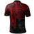 American Samoa Custom Polo Seal With Polynesian Pattern Heartbeat Style (Red) - Polynesian Pride