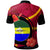 Papua New Guinea Polo Shirt Morobe Flag of PNG with Hibicus and Polynesian Culture Polo Shirt - Polynesian Pride