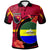 Papua New Guinea Polo Shirt Morobe Flag of PNG with Hibicus and Polynesian Culture Polo Shirt Art - Polynesian Pride