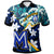 Hawaii Custom Polo Shirt Maui High School Plumeria with Polynesian Pattern LT10 Blue - Polynesian Pride