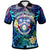 Tonga Custom Polo Shirt Apifoou College Polynesian with Tribal Turtle Plumeria and Tonga Style LT10 Blue - Polynesian Pride