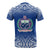 Samoa T Shirt Samoan Flag Polynesian Tattoo Fog Blue - Polynesian Pride