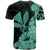 Hawaii Turtle T Shirt Polynesian Hibiscus Art Ver 2.0 Turquoise - Polynesian Pride