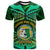 Tonga Custom T Shirt Liahona High Shool with Tonga Patterns with Green Effect LT10 Green - Polynesian Pride