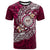 Hawaii Custom T Shirt Farrington High School Maroon Polynesian Patterns LT10 - Polynesian Pride