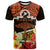 Tonga Custom T Shirt Tailulu College Polynesian with Flower and Tonga Pattern LT10 Orange - Polynesian Pride