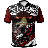 Hawaii Custom Polo Shirt Kalani High School Red Falcon Polynesian Pattern Apparel LT10 - Polynesian Pride