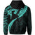 Hawaiian Kanaka Hoodie Mano Kihikihi Turquoise - Polynesian Pride