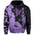 Hawaii Turtle Hoodie Polynesian Hibiscus Art Ver 2.0 Violet - Polynesian Pride